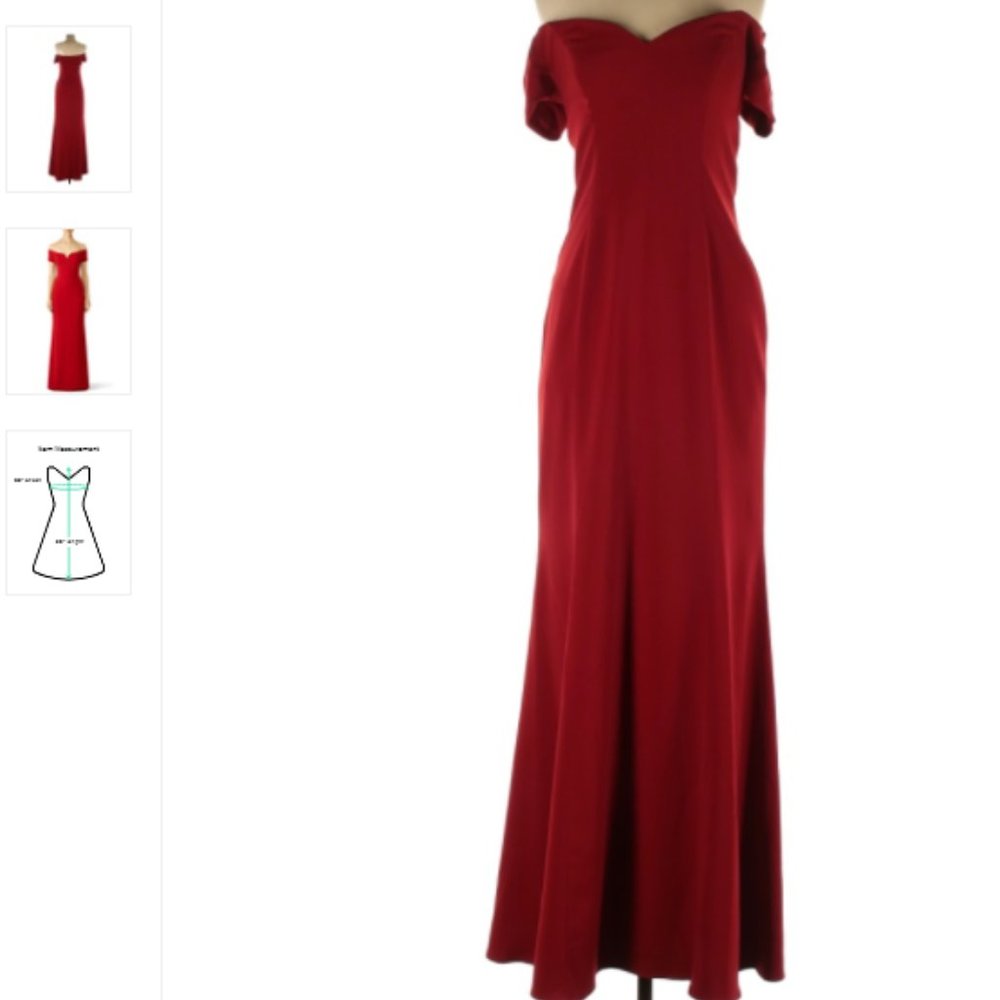 Badgley Mischka Red Evening Dress